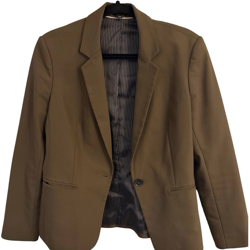 Express Blazer Olive Green Brown Size 10 - Picture 11 of 11
